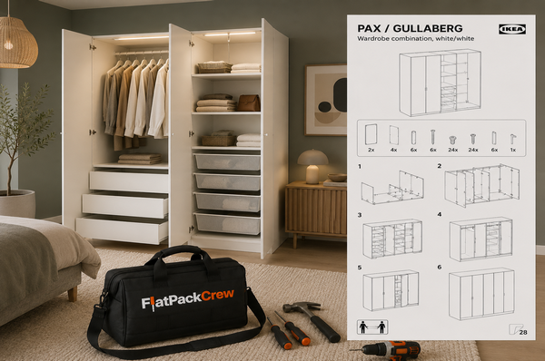 FlatPackCrew Assembled PAX Wardrobe
