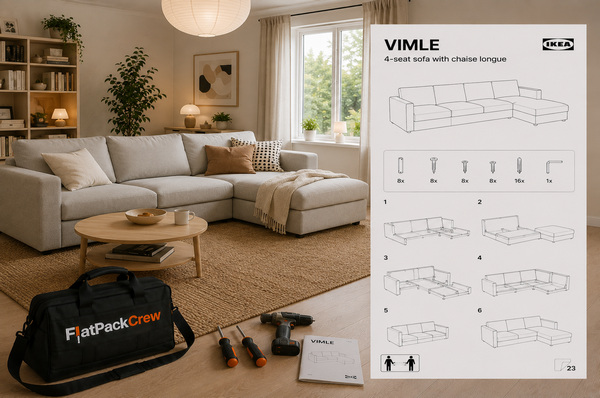 FlatPackCrew Assembled Vimle 4 Seater Sofa